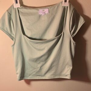 Sleek Mint Green Crop Top